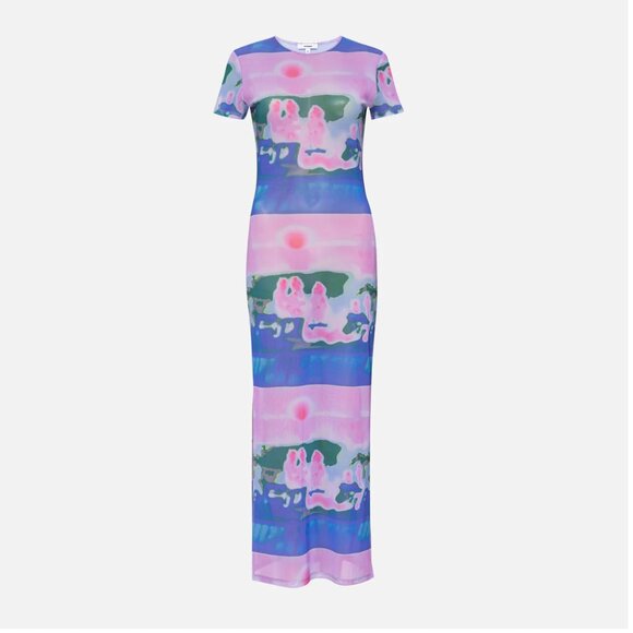 Miaou Billie Thermal Pastel Sheer Dress XS - Maxi Cover Up / Resortwear (Rare) - Picture 3 of 3